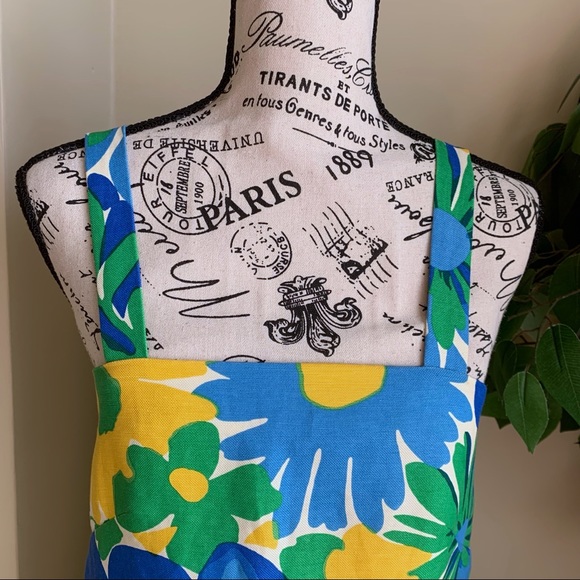 J. Crew Morning Floral Shift Mini Dress Green Yellow Sz 00 - Picture 4 of 16